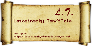 Latosinszky Tanázia névjegykártya